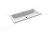 Aufsatzwaschtisch, 90x46x4cm,Stahl-Email more4YOU, 1 HL, topweiß