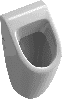 VB Absaug-Urinal Subway 751301 285x315mm Oval Weiß Alpin