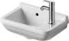 DU Handwaschbecken Starck 3 400 mm mit Ü L, mit HLB, HL rechts, weiß