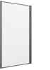 sanibel 1001-Trennwand 750x1600mm silber/Echtglas