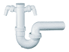 Röhren-Siphon 100/2, 1 1/2" x DN 50