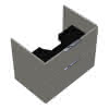 sanibel-WT-Unterbau 2.0 FLEX WVLV075 750mm breit Schubl/Auszug Weiß Glänzend