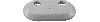 Doppel Scharnierrosetten ABS weiß D=12mm, h=12mm, L=113mm, B=69mm