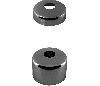 Hahnrosette 80mm ad.x1/2"x15mm h chrom 