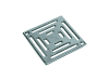 Rost EN 140, 5 mm hoch, 140 x 140 mm