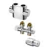 comfort-Multiblock-T-Anschluss-Set Durchgangsform verchromt
