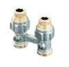comfort-Zweirohr-Hahnblock Durchgangsf. DN 15 (1/2") AG x DN 20 (3/4") AG