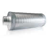 Telefonieschalldämpfer DN 150 50mm Isolierung, 1000mm Länge