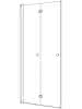 sanibel 1001-Falttür A18 Nische Wand- anschluss NFT 900x1850mm silber/ESG