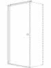 sanibel 1001-Pendeltür A18 für Trennwand TPW 900x1850mm silber/ESG