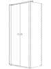 sanibel 1001-Pendeltür A18 für Trennwand 2-tlg TP2W 900x1850mm silber/ESG