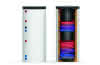 comfort-Standspeicher Typ TS-SS 200 mit 2 WT, Isolierung und Folienmantel silber