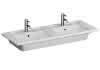 Möbel-WT 1200x465mm m.HL m. ÜL. 2Hl. aktiv4YOU 2.0, 2 Becken, weiß