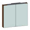 Spiegelschrank m. LED Leuchte 800 mm aktiv4YOU,Korp.:Stone grey