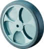 Ersatzrad D.80mm Trgf.100kg Gum.grau