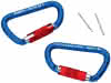 Materialkarabiner L.81mm m.Schraubverschluss blau