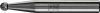 Frässtift KUD D.4mm Kopf-L.3mm Schaft-D.6mm
