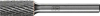 Frässtift ZYA D.10mm Kopf-L.20mm Schaft-D.6mm