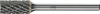 Kleinfrässtift Form ZYAS D.6mm Kopf-L.13mm