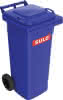 Müllgroßbehälter 80l HDPE blau fahrbar,n.EN 840