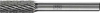 Frässtift ZYA D.8mm Kopf-L.20mm Schaft-D.6mm