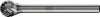 Kleinfrässtift Form F KUD D.6mm Kopf-L.5mm