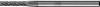 Kleinfrässtift Form ZYAS D.2mm Kopf-L.10mm