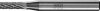 Frässtift ZYA D.4mm Kopf-L.13mm Schaft-D.6mm