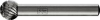 Frässtift KUD D.10mm Kopf-L.9mm Schaft-D.6mm