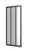 sanibel 1001-Eckdusche 3-teilig drehbar A19 Schenkel 900x1950mm silber/Aquaperl