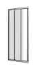 sanibel 1001-Eckdusche 3-teilig drehbar A19 Schenkel 800x1850mm silber/Echtglas