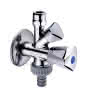 sanibel-WAS-Kombi-Eckventil A19 selbst- dichtend DN 15 (1/2") verchromt