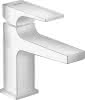 HG Waschtischmischer 100 Metropol mattweiss kurzer Ausl.Push-Open Abl.
