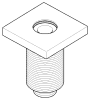 DO Gewindeschaft ET 90277802300 55 x 55 x 9 mm Platin gebürstet