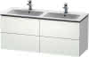 DU WTU wandh. L-Cube 481x1290x550mm 4 Sc hKa, f.233613, weiß matt