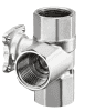 OVENTROP-Dreiwege-Kugelhahn DN32, PN16, allseits IG, Messing