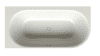 BE Badewannen Eck Sonderform Lux Oval IV Silhouette Snow 1950x950x450/575mm