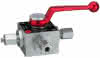 Dreiwege-Umschalt-Kugelhahn MW17T-3-6L PN100 T-Bohr. PTFE-Dicht.