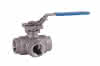Dreiwege-Gewinde-Kugelhahn Edelstahl 630ET-1 1/2" PN63 mit T-Bohrung