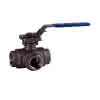 Dreiwege-Gewinde-Kugelhahn Edelstahl 630ET-2" PN63 mit T-Bohrung
