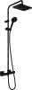 HG Showerpipe 230 1jet Vernis Shape mattschwarz mit Brausethermostat