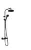 HG Showerpipe 200 1jet Vernis Blend EcoSmart mattschwarz m.Brausethermostat