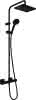 HG Showerpipe 230 1jet Vernis Shape EcoSmart mattschwarz m.Brausethermostat