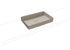 KA WB MIENA Mod.3185,580x380mm,warm grey 10,Perl-Effekt,ohne Überlauf