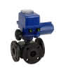 Automatik-Dreiwege-Flanschkugelh. Stahlg AKE 640ST-100-16-AQ50-230V T-Bohrung
