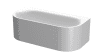 BE Badewannen Sonderform Lux Oval I Silhouette Edelweiß 1800x850x450/575mm