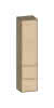 SCALIDO-Hochschrank SLIM 420x1830x350mm 1 Tür links 2 Auszüge Farbvar. K/K/K