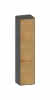 SCALIDO-Hochschrank SLIM 420x1830x350mm 2 Türen rechts 4 Glaseinl Farbvar. S/A/S