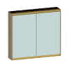 SCALIDO-Spiegelschrank Typ SPSSCA08001 820x750x170mm 2-türig mit LED Farbvar K
