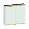 SCALIDO-Spiegelschrank Typ SPSSCA08001 820x750x170mm 2-türig mit LED Farbvar W